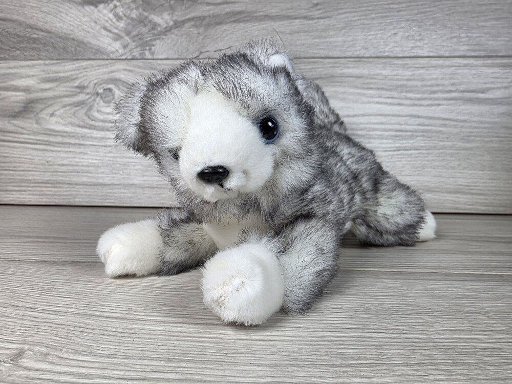 Little Brownie Bakers Husky Dog Puppy Dog Wolf Gray Plush 9” Stuffed Animal SU3